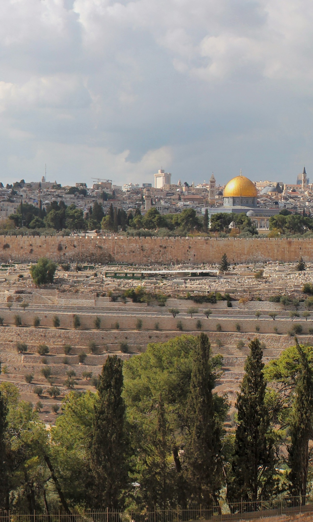 Vue panoramique de Jérusalem depuis le Mont des Oliviers